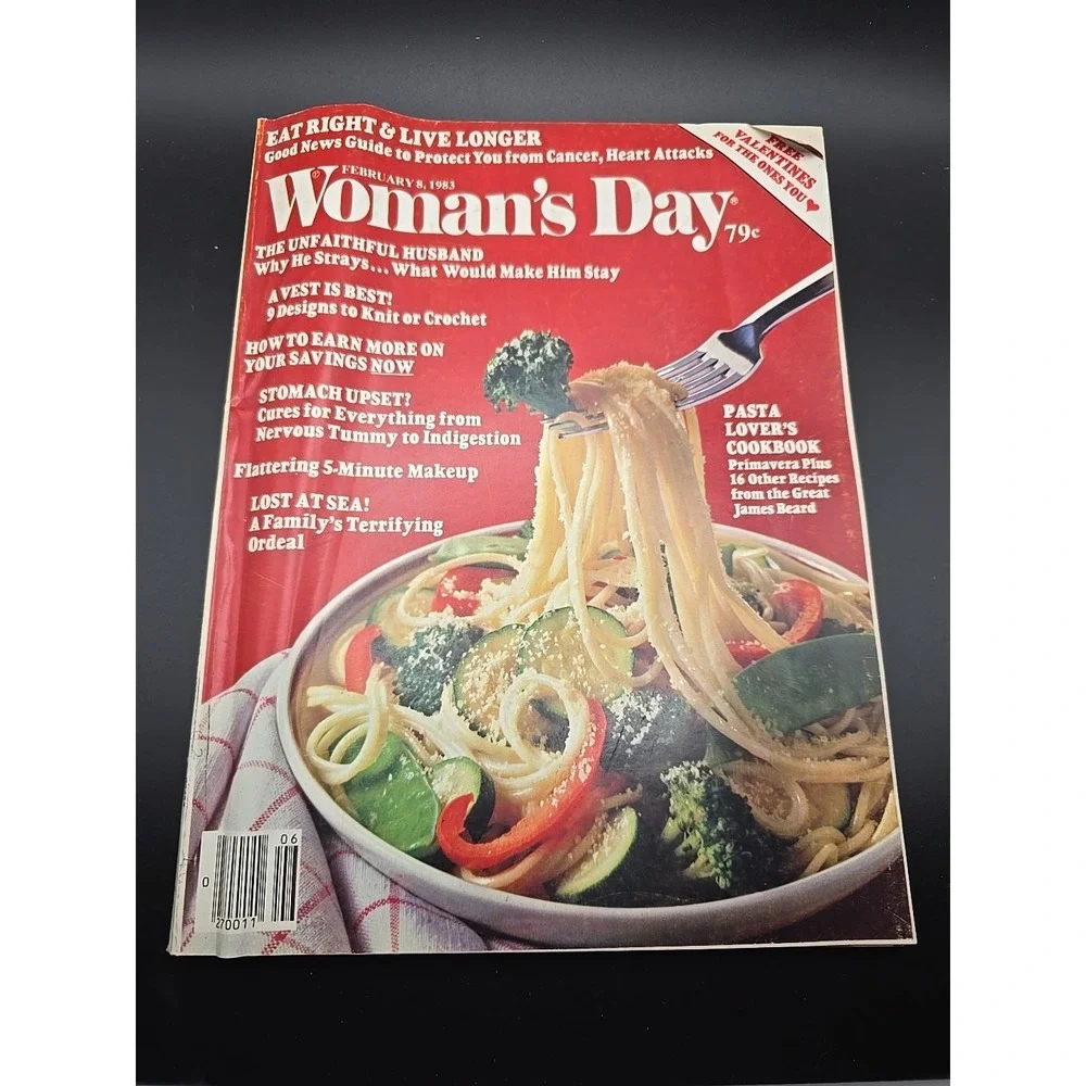 Woman's‎ Day Magazine Pasta Lover's Cookbook February 1983